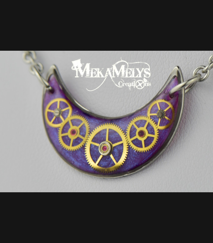 Collier Violet " Luna "