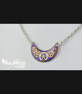 Collier Violet " Luna "