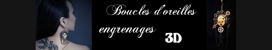 Boucles d'oreilles steampunk 