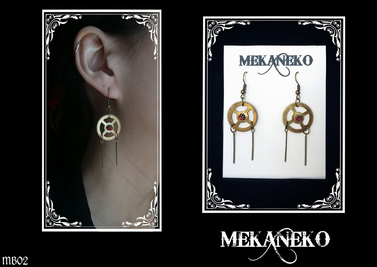 Collection " les Minis Boucles" bijoux steampunk