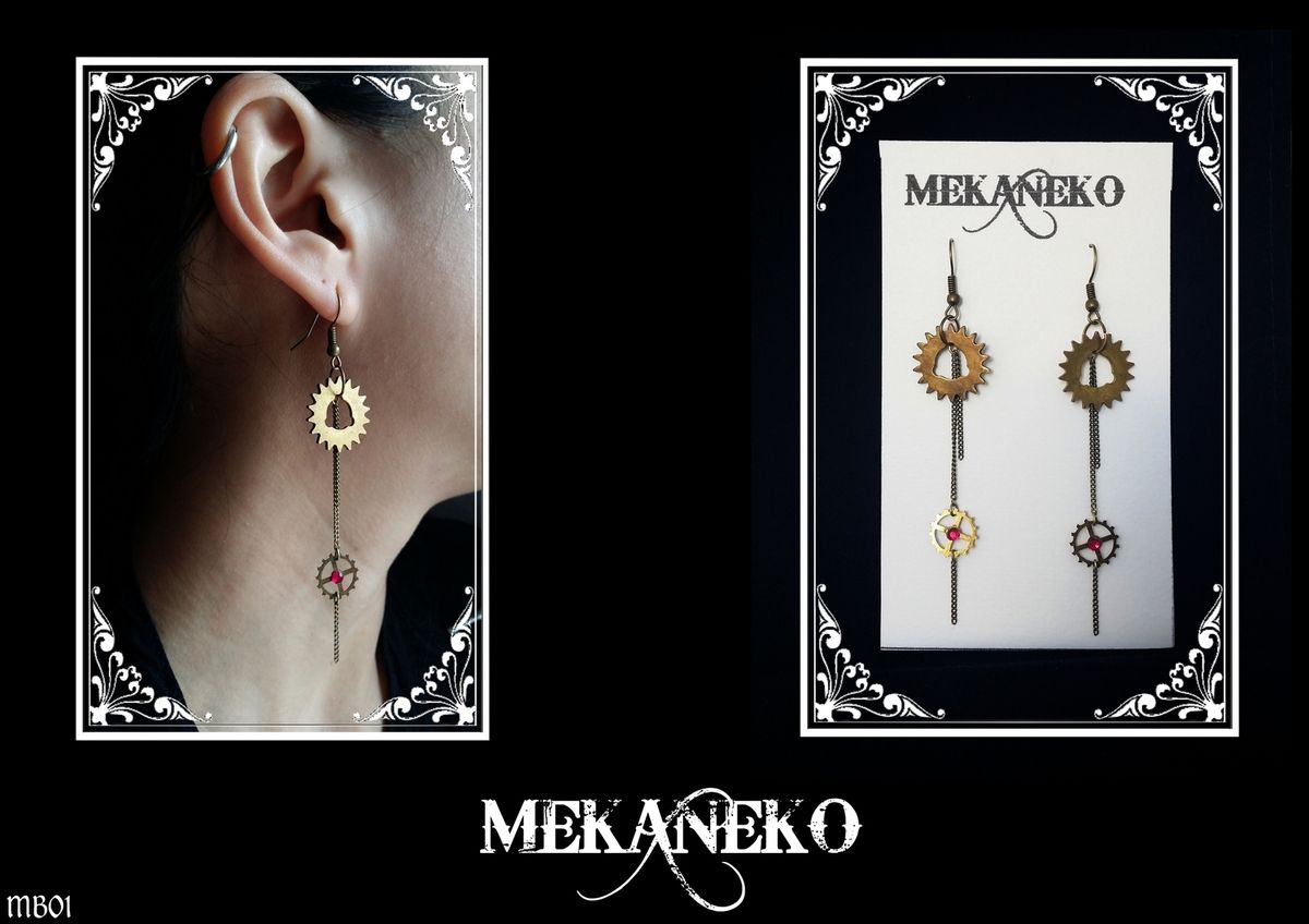 Collection " les Minis Boucles" bijoux steampunk