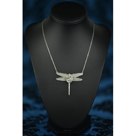 Collier " Dragonfly" blue