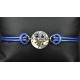 Bracelet mécanique cuir Omicron "Blue"