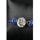 Bracelet mécanique cuir Omicron "Blue"