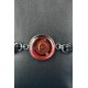 Bracelet cuir "Pieuvre " rouge