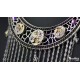 Collier plastron " Waterfall "Crystal