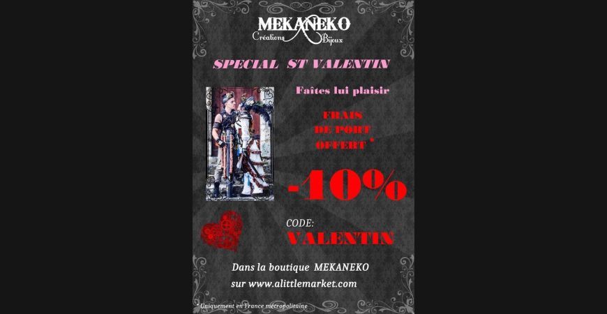 St-Valentin -10 % sur la boutique