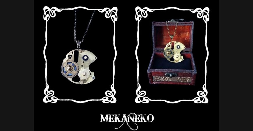 MekaPacman : le collier steampunk qui rend hommage au gaming rétro